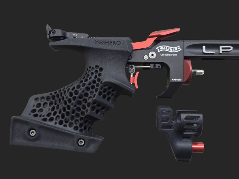 Laser holder for air pistols with angle front/Aluminium