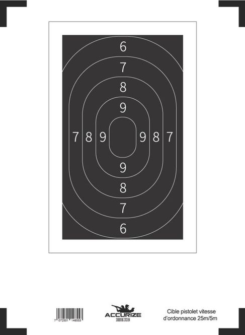 Main Image Front target Ciblet pistol vitesse d´ordonnance ...